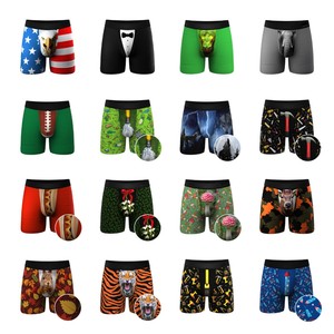 Calzoncillos y Bóxers de talla grande personalizados con estampado de rayas de tigre para hombre, ropa interior para hombre con bolsa de hamaca de bola - Product Image 2