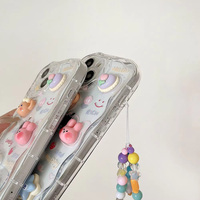 Mignon sourire nuages poupée caméra miroir Bracelet TPU étui de téléphone portable pour Iphone 11 12 13 14 16 15 Pro Max 7 8 X Xr XS couverture