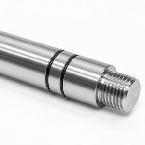 Varilla Guía de Acero Inoxidable Torneada por CNC con Ranuras para Juntas Tóricas y Extremo Roscado para Cilindro Neumático y Riel de Alineación de Rodamientos Deslizantes - Product Image 1