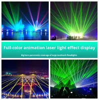 Lumière laser pleine couleur 8W 10W pour l'extérieur, animation, aurores boréales, scène, monument pour le tourisme culturel, projection laser