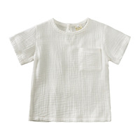 Ensemble de vêtements d'été en mousseline de coton biologique pour bébé, 2 pièces, unisexe, 2 pièces, tops décontractés, shorts, garçons et filles