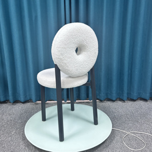 Chaises de banquet rondes en métal et tissu Teddy, modernes, portables, durables, pour l'extérieur, les hôtels, les restaurants, les mariages, vente en gros - Product Image 2