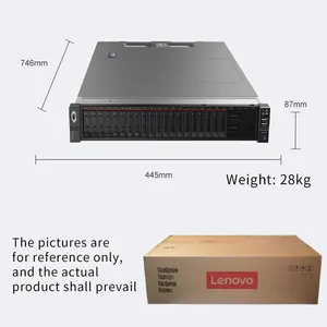 Lenovo Thinksystem Sr650 V2 Sr650 2U, Server rak Xeon perak 32G RAM STATA/SAS 750W Server Gpu