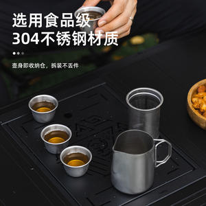 Outdoor 304 <b>Stainless</b> <b>Steel</b> <b>Teapot</b> 175g Lightweight Portable Tea Maker For Camping Travel Use - Product Image 5