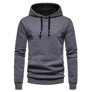 Sudadera con Capucha para Hombre, Talla Europea, Manga Larga, Casual, Primavera-Otoño, Diseño a Cuadros Transpirable con Bolsillo - Product Image 2