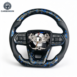 พวงมาลัยหนังคาร์บอนไฟเบอร์แบบกำหนดเองสำหรับ Hilux Land Cruiser Prado Corolla สไตล์สปอร์ต - Product Image 2