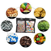 Sacs en Mylar noirs transparents d'un côté, 3x4 pouces, avec fermeture éclair, réutilisables, anti-odeur, pour emballage, vente en gros, MOQ 100 pièces