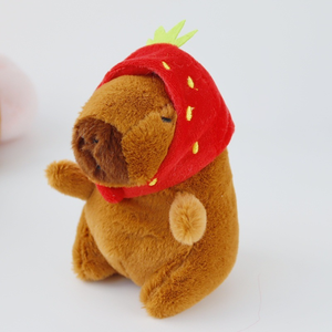 Porte-clés personnalisé en coton PP Capybara, poupée en peluche, pendentif de dessin animé pour enfants et adultes - Product Image 4