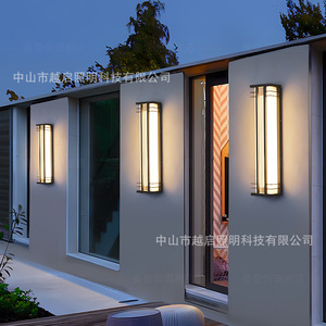 Lámpara de Pared Exterior Moderna Minimalista de Acero Inoxidable, Luz Solar LED Impermeable para Villa, Jardín, Patio, Entrada - Product Image 4