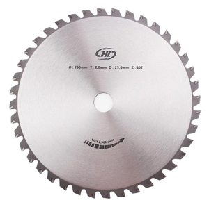 Lame de <span class=keywords><strong>scie</strong></span> pour débroussailleuse à dents en carbure de 10 pouces (255 mm) à 40/60/80 dents, sans trous, lame de rechange pour coupe-herbe avec arbre de 1 pouce - Product Image 2