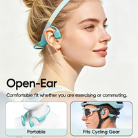 Headphone Olahraga Konduksi Tulang Desain Eksklusif L10A, Earbud Open Ear, Headset Neckband, Earphone Nirkabel BT6.0 untuk Berlari