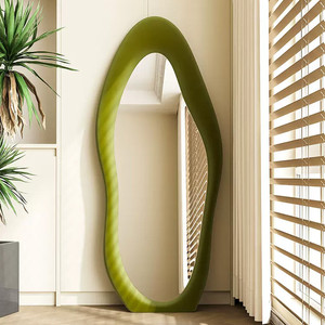 Home <strong>Mirror</strong> Best Furniture Store China Irregular Wavy Floor <strong>Mirror</strong> <strong>Wall</strong> <strong>Mirror</strong> Standing or <strong>Leaning</strong> - Product Image 2