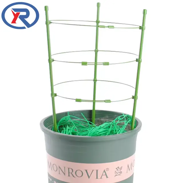 45-120cm cage de support de plantes de jardin cage à tomates en métal enduit de plastique support de tomates bâtons de tomates