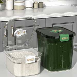Mitong <b>Rice</b> Storage <b>Container</b> 20L 10L Airtight Sealed Rectangle For Kitchen Home Use - Product Image 3