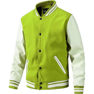 Premium Wool Varsity Jacket with PU Leather Sleeves Custom Embroidery 2025 Trendy College Fashion - Product Image 5