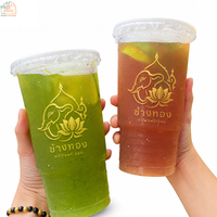 32oz 1000ml Wegwerpbekers voor Thaise Zoute Kaasfoamdranken, Torch-stijl - 107mm Randdiameter, fruitsap, smoothie, aangepast logo