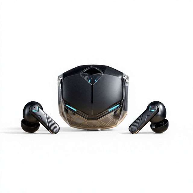 Private Model In-Ear TWS Earbuds S45 with ANC LED Battery Indicator Low Latency Gaming Mode RGB Lighting HeyLink Audio App