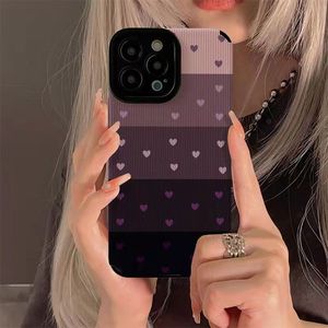 Custodia per telefono simpatico cartone animato per <span class=keywords><strong>iPhone</strong></span> 15 14 <span class=keywords><strong>pro</strong></span> max <span class=keywords><strong>13</strong></span> 12 11 Ins custodia per telefono con cuore d'amore <span class=keywords><strong>viola</strong></span> sfumato - Product Image 6