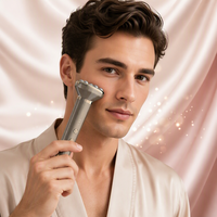 Rouleau de massage 3D portatif rechargeable 2 en 1 pour le visage, le cou, les bras, la poitrine, les jambes, pour la relaxation et le raffermissement de la peau