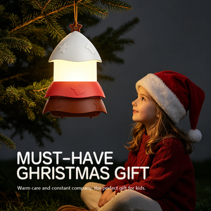 Lanterne LED de Noël à Changement de Couleurs en Plastique, Forme de Père Noël, Renne et Sapin, Lampe de Dessin Animé pour Enfants - Product Image 6