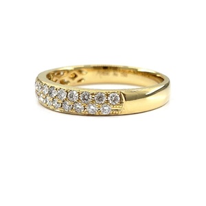 Mignon belle 14K or jaune massif de la Chine conception de mariée éternité bague de fiançailles bague de mariage pour les femmes vraies fêtes classiques - Product Image 2