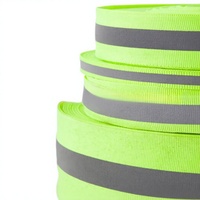 En stock, vente en gros, ruban réfléchissant en polyester haute luminosité, bandes vertes fluorescentes pour sacs, 1/2/2,5/3/4/5 cm