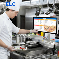 Sistema de Pantalla Táctil KDS para Cocina, Pantalla KDS de 15.6 Pulgadas para Cantina, Montado en la Pared