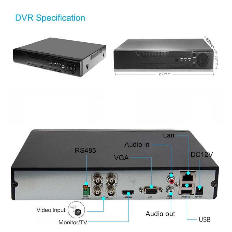 Xmeye 5MP H265 4 Channel DVR
