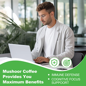 Poudre de café aux champignons Marque Blanche : Favorise la récupération et est riche en antioxydants avec supplément de santé Crinière de lion - Product Image 6