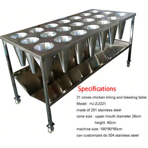 Equipo Profesional para el Sacrificio de Pollos, 21 Conos, Mesa de Sacrificio y Sangrado HJ-ZJD21 - Product Image 2