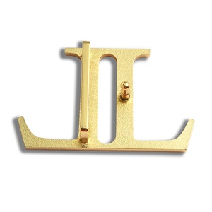 Hebilla de Moda con Precio de Fábrica, Chapada en Oro, con Logotipo Personalizado, Hebilla de Gancho con Doble Letra L - Product Image 5