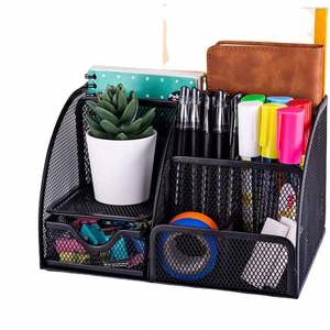 Organisateur de bureau et accessoires, organiseur de tiroir de bureau, organiseur de crayons en maille avec 6 compartiments, métal, polybag, Ningbo - Product Image 1