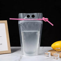 Bolsas con Cierre Zip de PE de Grado Alimenticio Personalizadas con Logotipo, para Cerveza, Vino, Jugo y Bebidas, con Acabado Esmerilado y Diseño Desechable