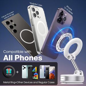 Support de téléphone de voiture avec logo personnalisé 360 °   Support de téléphone <span class=keywords><strong>Tesla</strong></span> réglable et pliable 2026 MagSafe en alliage de zinc pour voiture - Product Image 6