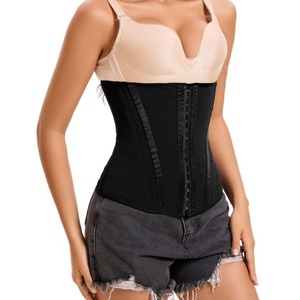 Venta al por mayor de corsé de vientre y abdomen para mujer, ropa moldeadora de cuerpo, entrenador de cintura, de hueso de acero negro, de entrenamiento de barriga, de entrenamiento - Product Image 3