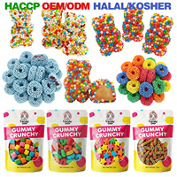 Bonbons gélifiés croquants aromatisés aux fruits en gros, personnalisables, en sachets, bonbons à mâcher