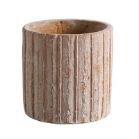 Pot de fleurs cylindrique en béton pour la décoration de balcon, pot de jardin en ciment OEM/ODM