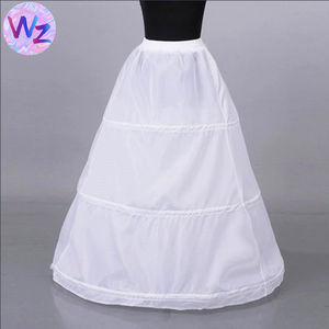 महिलाओं के प्लस आकार क्रैनलाइन पेटिकोएट थोक 3 हूप्स लाइन साड़ी पेटिकोट्स हार्ड नेट कपड़े बोडेनलांज इलास्टिक पेटीकोट - Product Image 4