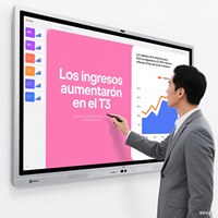 Tableau blanc interactif 4K de 86 pouces, tactile infrarouge 20 points, tableau intelligent Android pour l'éducation et les conférences