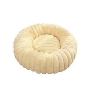 Invierno cálido Donut gato perrera perro estera cama rayas conejo felpa mascota cama suave y cómodo patrón sólido - Product Image 1
