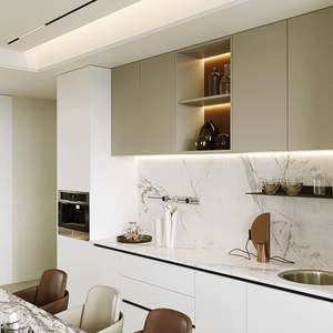 Santopova Modern Kitchen - Dining Renovation: Marble Aesthetic & Ambient Lighting - Product Image 4