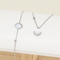 Vente en gros de bijoux de mode de haute qualité en acier inoxydable avec pendentif en zircon, pour femmes, imperméables, hypoallergéniques, personnalisables