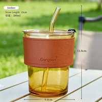 Gobelets en verre imprimés en gros, tasses cadeaux souvenirs, petits objets promotionnels, mugs à eau avec paille, verres à double ouverture pour le marché Internet