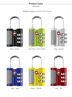 SKY GOOD TSA530 Cadenas à combinaison approuvé par la TSA en alliage de zinc à 3 chiffres pour valise et sac à dos