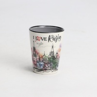 Tasse souvenir touristique personnalisée de Russie, petite tasse à vin en céramique, verre à shot en porcelaine