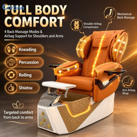 Mobilier professionnel de luxe pour salon de manucure, fauteuil de soin des pieds, chaises de pédicure sans tuyauterie