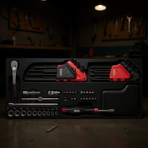 Kit de almacenamiento de herramientas 519/615AEB con juego de llaves de vaso y destornilladores para reparación automotriz - Product Image 3