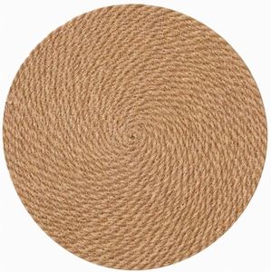 Bamboo Coster Thanksgiving <strong>Placemats</strong> Sets of 8 Boho Water Hyacinth Round Table With Coasters Coffee <strong>Placemat</strong> <strong>Cream</strong> Cotton - Product Image 3