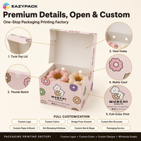 Boîtes cadeaux roses style Kawaii EAZYPACK en gros, personnalisées pour boulangerie, livraison de pâtisseries et gâteaux avec trous d'aération