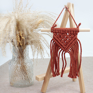Kit de Material para Tejer <span class=keywords><strong>Mini</strong></span> Tapiz de 3 Piezas, Superventas Transfronterizo, Material de Poliéster para Manualidades, Regalo Bohemio Hecho a Mano con Tutorial - Product Image 3